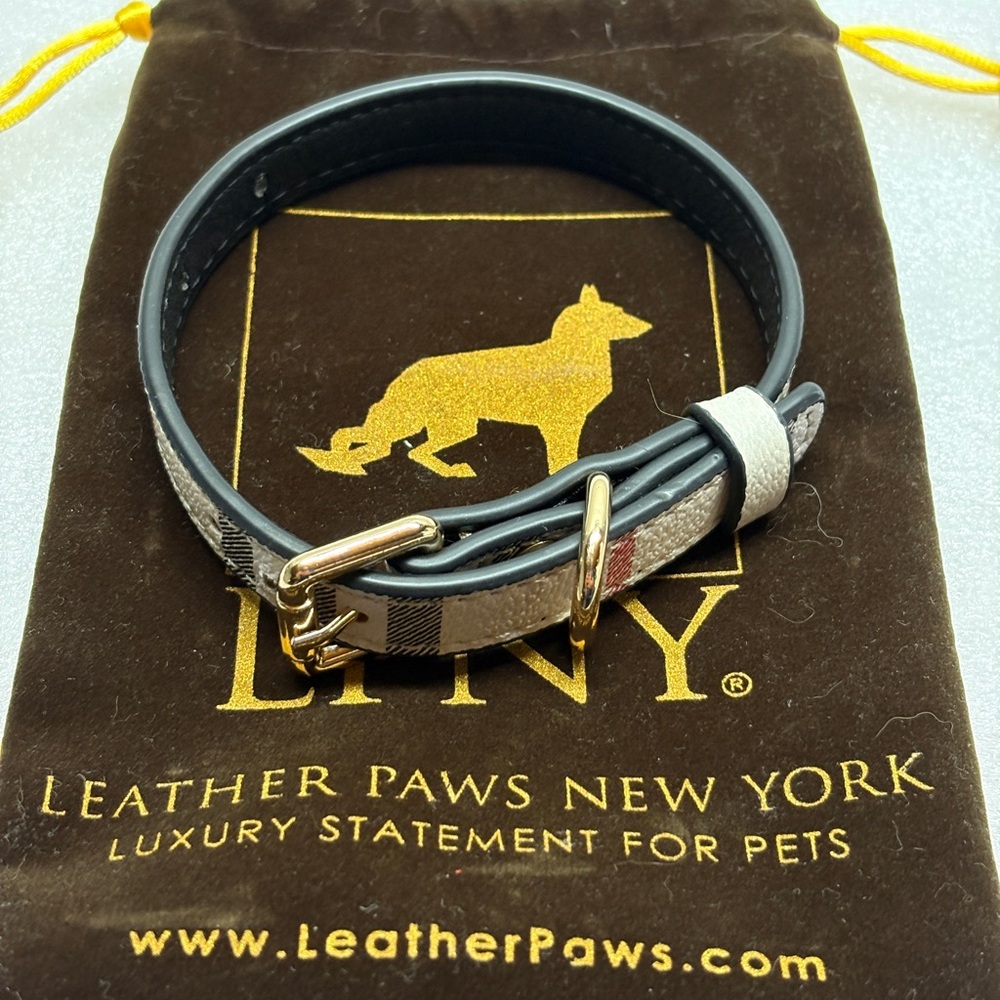 Leather Paws New York Pet Collar